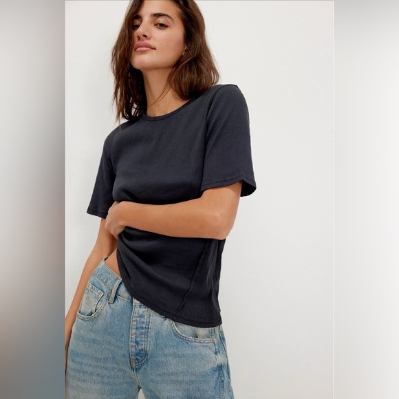 Picture you Ribbed t-shirt NWOT black - Picture 1 of 3